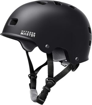 OutdoorMaster Skateboard Cycling Helmet With Two Liners