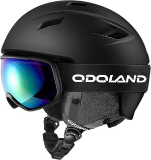 Odoland Ski Helmet And Goggles Set, Shockproof/Windproof Gear