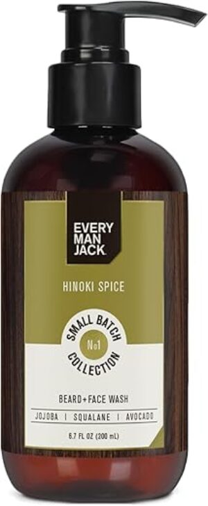 Every Man Jack Small Batch Beard + Face Wash - Hinoki Spice Fragrance
