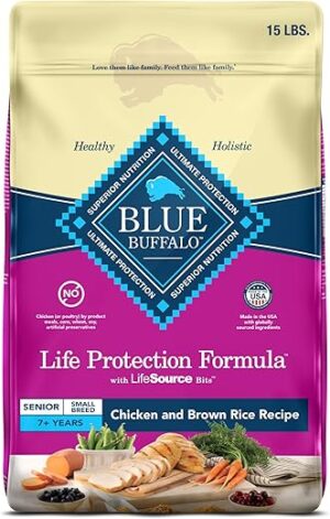 Blue Buffalo Small Breed Senior Chicken & Rice Dog Food