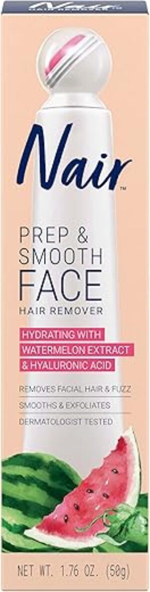Nair Smooth Face Exfoliating Depilatory Cream, 1.76 oz