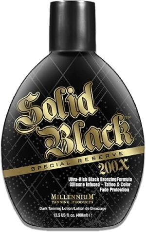Millennium Tanning Products Solid Black Special Reserve 200X Tanning Lotion