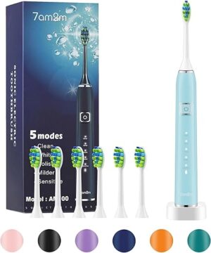 7AM2M Sonic Electric Toothbrush With 6 Heads