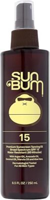 Sun Bum SPF 15 Vegan Tanning Oil, 8.5 oz