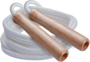 Champion Sports SR Series Nylon Jump Rope, Wood Handles