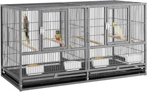 Yaheetech Stackable Divided Breeder Bird Cage