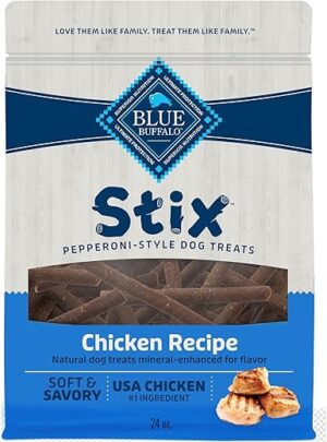 Blue Buffalo Stix Pepperoni-style Dog Treats, Chicken Recipe
