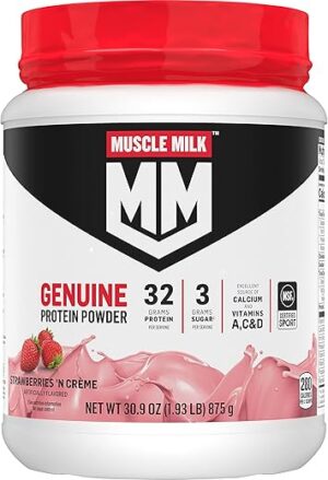 Muscle Milk Strawberries ‘N Crème Protein Powder, 1.93 Pounds