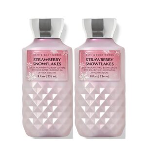 Bath & Body Works Strawberry & Snowflakes Body Lotion Set, 2 Pack