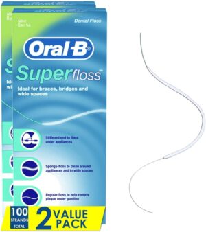 Oral-B Super Floss Pre-Cut Strands, Mint
