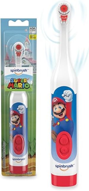 Spinbrush Super Mario Kid’s Electric Toothbrush, Soft