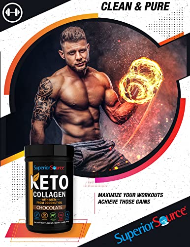 Superior Source Keto Collagen Protein Powder Chocolate, 14 Oz - Image 4