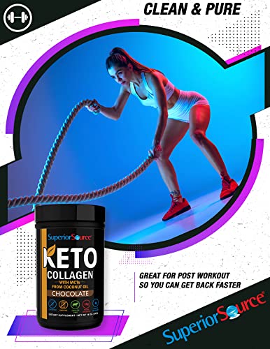 Superior Source Keto Collagen Protein Powder Chocolate, 14 Oz - Image 5