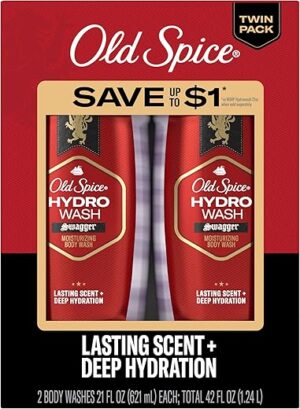 Old Spice Swagger Scent Moisturizing Body Wash, Two Pack
