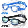 COOLOO Swim Goggles, 2 Pack, Anti Fog
