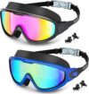 Water Space Swim Goggles 2 Pack, Anti-Fog UV Protection