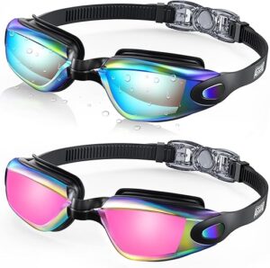 Aegend Swim Goggles, 2 Pack No Leaking