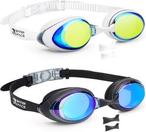 Water Space Swim Goggles Youth Kids Mirrored Lens