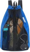 WANDF Swim Mesh Drawstring Backpack For Gym