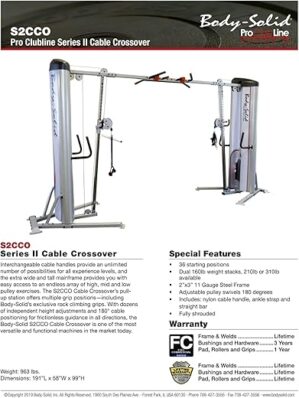 Body solid The product title you provided is already concise and does not exceed seven words. Therefore, no shortening is necessary. The title remains: "Body-Solid Cable Crossover