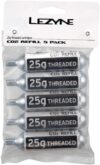 LEZYNE Threaded CO2 Cartridge for Bike Tire Inflation – 25g (5-Pack)