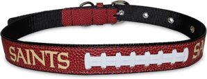 Pets First Tough Leather NFL Dog Collar, Large