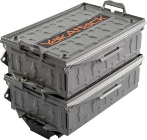 YakAttack TracPak Combo Kit, Two Fishing Gear Storage Boxes (SSO-1002-BG)