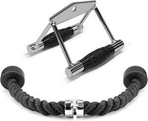 Yes4All Tricep Press Down Cable Attachment Set