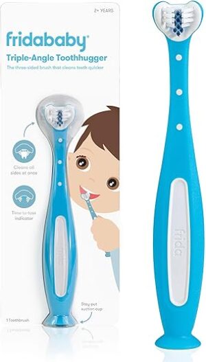 Frida Baby Triple-Angle Toothhugger Toddler Toothbrush | Blue