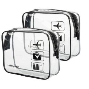 Lermende TSA Approved Clear Toiletry Bag Set