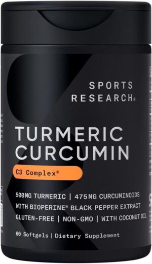 Sports Research Turmeric Curcumin C3 Complex Softgels