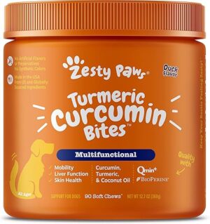 Zesty Paws Turmeric Curcumin For Dogs - Hip & Joint Support