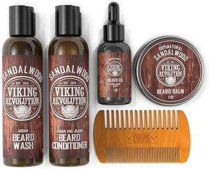 Viking Revolution Ultimate Men's Beard Grooming Kit - Sandalwood