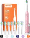 Bitvae Ultrasonic Rechargeable Sonic Toothbrush Pink D2