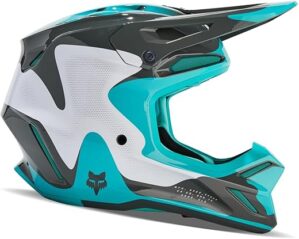 Fox Racing V3 Motocross Helmet, Revise Teal, X-Large