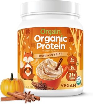 Orgain Vegan Protein Powder, Pumpkin Spice Flavor