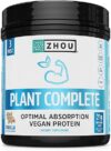 ZHOU Vegan Protein Powder, Vanilla, 21g Protein