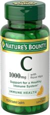 Nature’s Bounty Vitamin C + Rose Hips, 1000mg Caplets