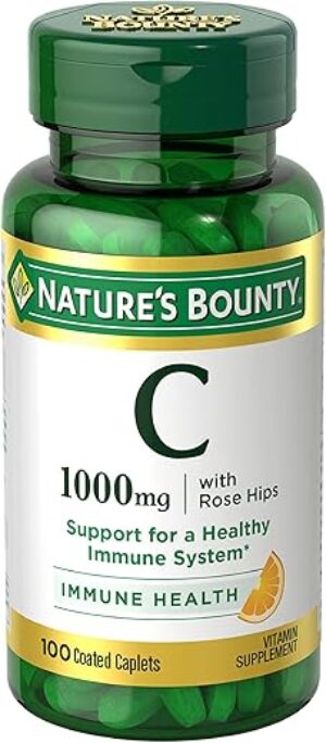 Nature's Bounty Vitamin C + Rose Hips, 1000mg Caplets