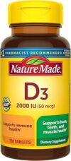 Nature Made Vitamin D3 2000 IU Dietary Supplement