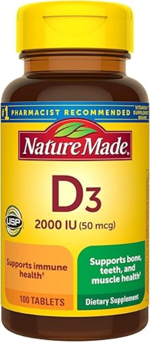 Nature Made Vitamin D3 2000 IU Dietary Supplement