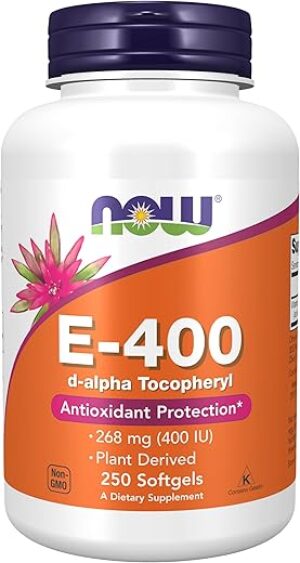 NOW Foods Vitamin E-400 IU, Antioxidant Protection, 250 Softgels