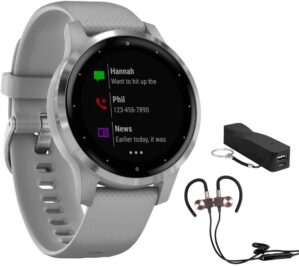 Garmin Vivoactive 4S Smartwatch 010-02172-01 Bundle