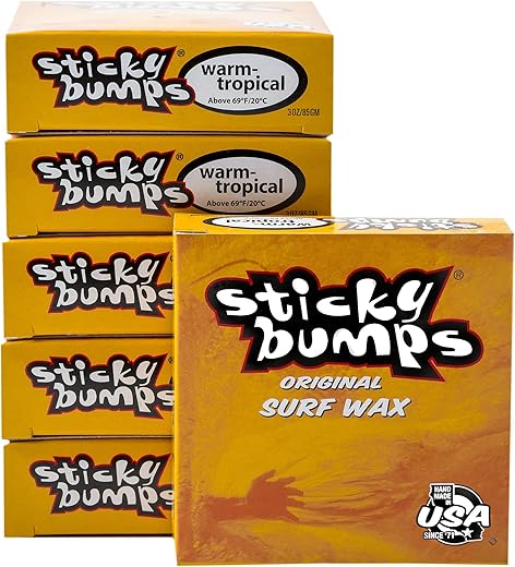 Sticky Bumps Warm/Tropical Water Surfboard Wax, 6 Pack