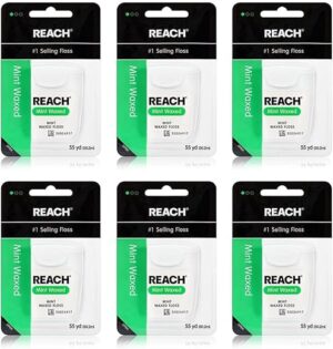 Reach Waxed Dental Floss 6 Pack Bundle