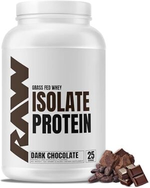RAW Whey Isolate Protein Powder, Dark Chocolate