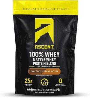 Ascent Whey Protein Powder - Chocolate Flavor