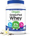 Orgain Whey Protein Powder, Vanilla Bean, 21g