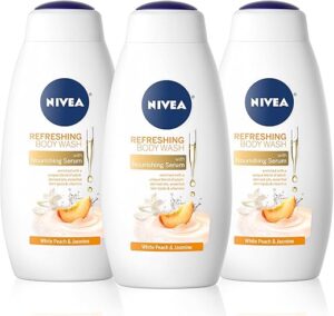 NIVEA White Peach & Jasmine Body Wash, 20 Fl Oz