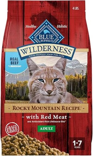 Blue Buffalo Wilderness Adult Dry Cat Food, Red Meat